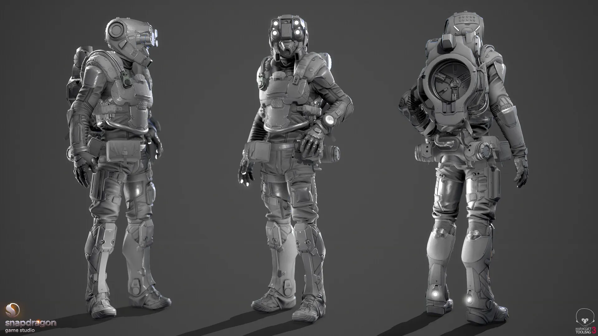 Baked textures of the character