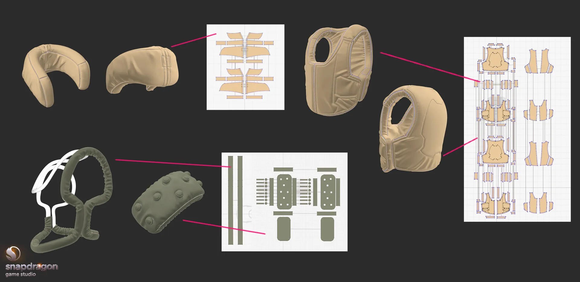 Work in progress of the Marvelous Designer sim for the torso assets
