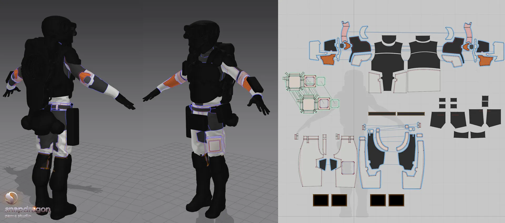 Work in progress of the Marvelous Designer outfit