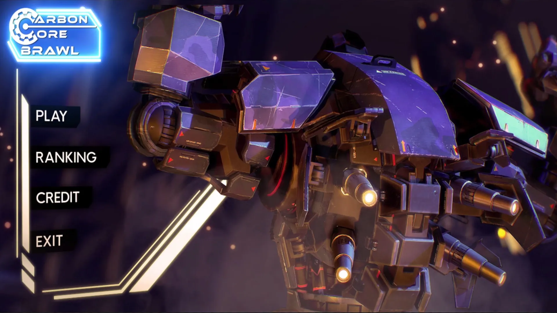 Carbon Core Brawl main menu