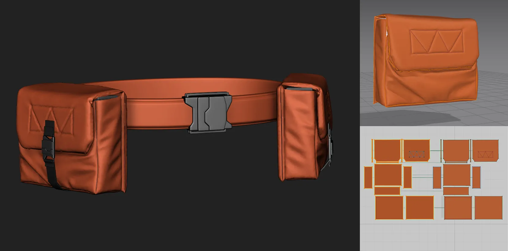 RD-10 Marvelous Designer pouches pass