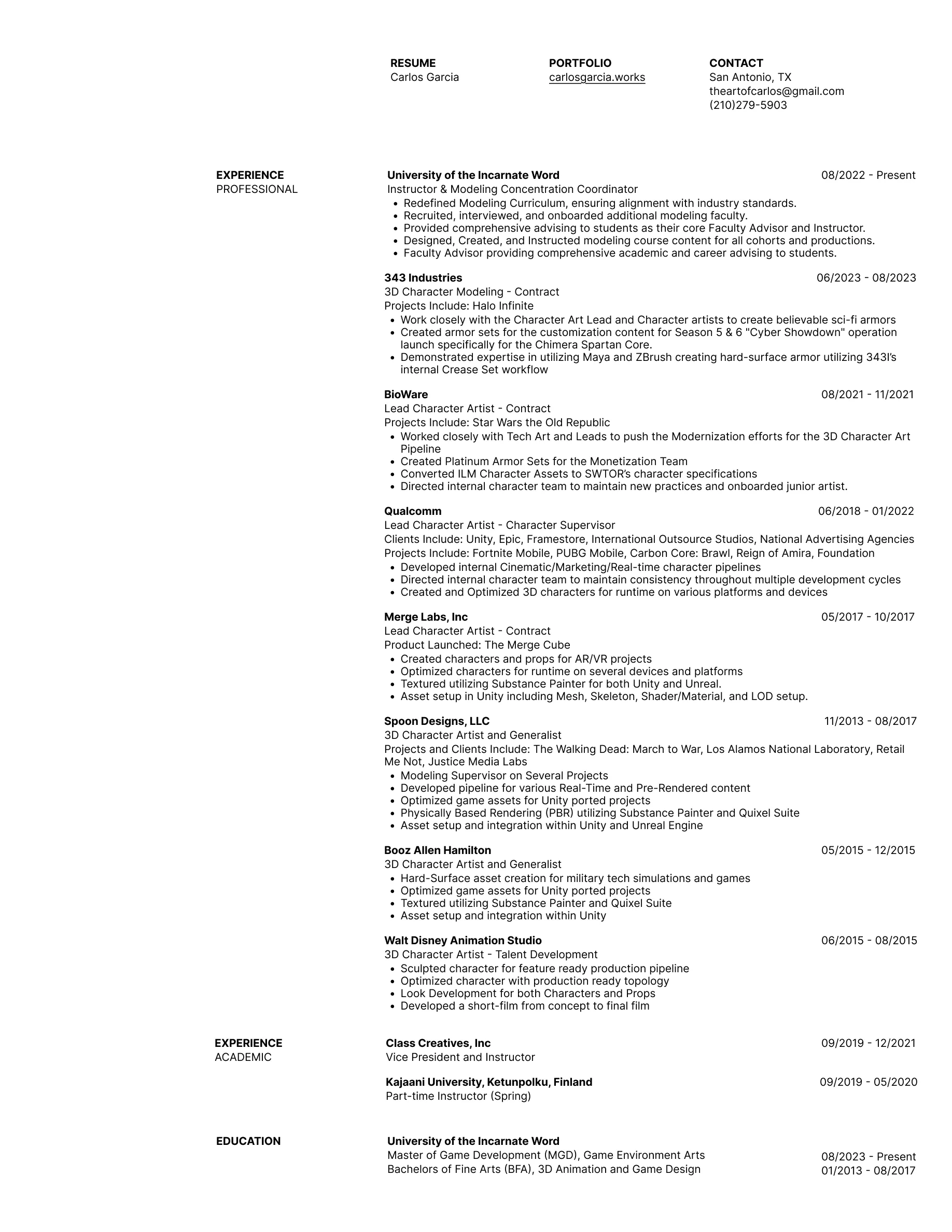 Carlos Garcia Resume